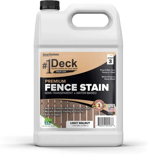 Vista 15 de Tinte para valla de madera #1 Deck Premium - Sellador semitransparente (1 galón, nogal oscuro)