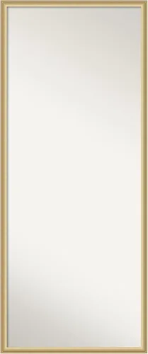 Vista 9 de Amanti Art Espejo de longitud completa no biselado (64.75 x 28.75 pulgadas), elegante marco de miel cepillada, espejo de piso, espejo de pared