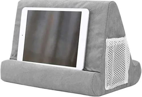 Vista 4 de Fourd Cojín de espuma para portátil y soporte para tableta, reposabrazos multifuncional con bolsa para iPad (Negro)