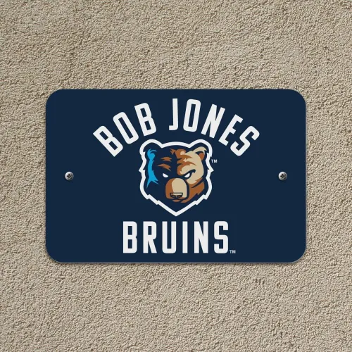 Vista 5 de Bob Jones University Bruins Logo Home Business Office Sign – Plástico – 6" x 9" (15.3cm x 22.9cm)