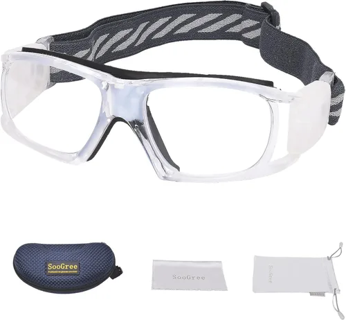 Vista 8 de SooGree Gafas deportivas para baloncesto, fútbol, fútbol, gafas protectoras de seguridad, gafas de raquetbol para adultos, lentes reemplazables
