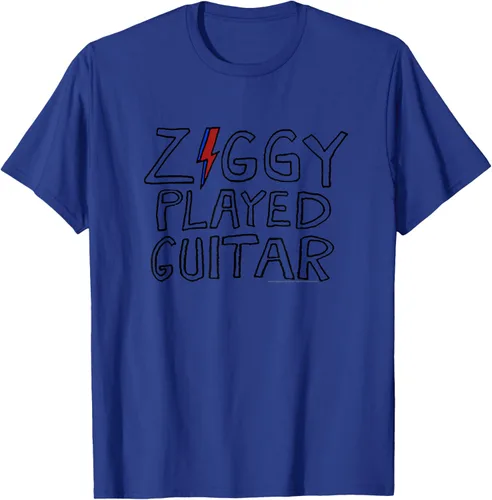 Vista 18 de David Bowie - Ziggy Played Guitar Sketch Lyric Camiseta Blanco