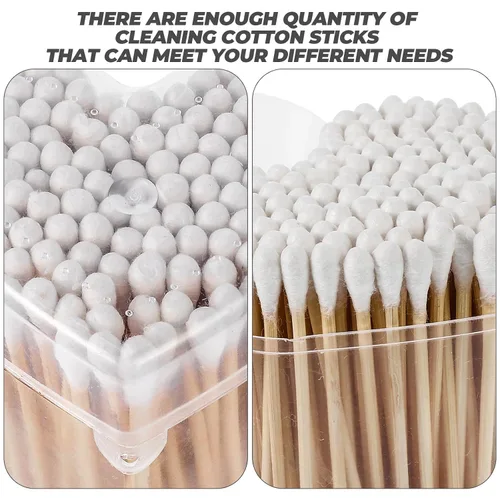 Vista 8 de Disposable Makeup Cleaning Sticks with Long Wood Handles