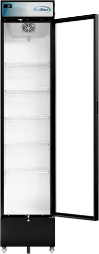 Vista 5 de KoolMore Refrigerador de exhibición comercial delgado de 17 pulgadas, 7 pies cúbicos en negro, listado ETL (KM-MDR-17S)