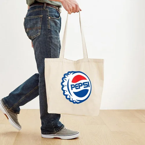 Vista 54 de CafePress Pepsi Tote Bag Bolsa de lona natural, bolsa de compras de tela, Caqui
