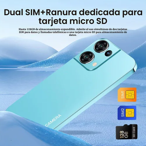 Vista 2 de Teléfono inteligente Android desbloqueado, mini teléfono dual sim de 5 pulgadas, 512M+4G, Android 10.1, batería de 1500mAh, teléfono celular Negro