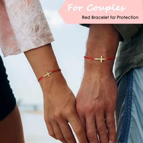 Vista 3 de Juego de pulseras Me&Hz de promesa de girasolcruzcorazónbrújula para parejas, amigos, madre e hija, mejores amigos o como regalo para niñas