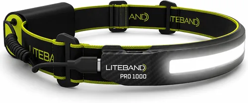 Vista 13 de Liteband PRO - Linterna frontal personal ajustable de haz ancho de la serie 1000, iluminación de 210°, funciona con pilas, se adapta a sombreros