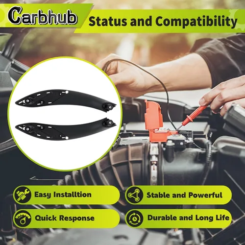 Vista 2 de Carbhub Juego de 4 tiradores de puerta interior delanteros traseros izquierdos con panel de reposabrazos para BMW 320 328 330 335 M3 F30 F31 F34 F80