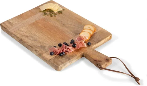 Vista 3 de TOSCANA - una marca Picnic Time - Tabla rectangular de charcutería Ravi, plato de madera para servir, tabla de queso, (madera de mango)