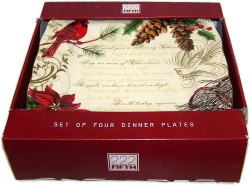 Vista 2 de 222 Fifth Holiday Wishes - Juego de 4 platos llanos