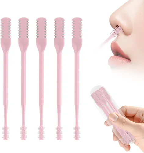 Vista 30 de Cortador de pelo nasal 2 en 1, recortador manual de doble cara con cepillo, cuchillo de nariz giratorio de 360° para hombres y mujeres, herramienta