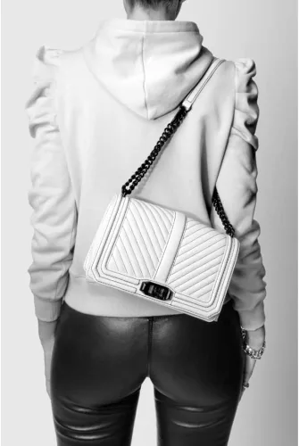 Vista 6 de Rebecca Minkoff Chevron Jumbo Love Cross Body Bag para mujer