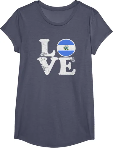 Vista 20 de Love El Salvador Flag tShirt Home Pride Distressed Tee T-Shirt
