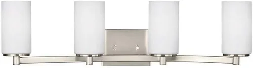 Vista 9 de Sea Gull Lighting 4439104-05 Hettinger - Luces de estilo de tocador de baño, acabado cromado
