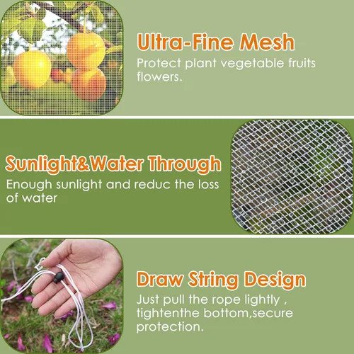 Vista 6 de Cubierta de malla para plantas, malla de jardín al aire libre, red para plantas de tomate, cubierta de plantas de red para insectos de jardín, red