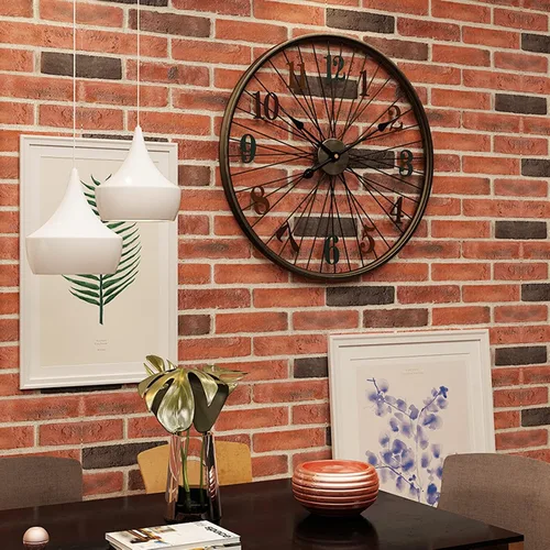 Vista 4 de Wall Clock60CM Large Vintage Metal Wall Clock, Retro Style Wall Clock,Household Bedroom Iron Art Clock Wall - Bicycle Wheel