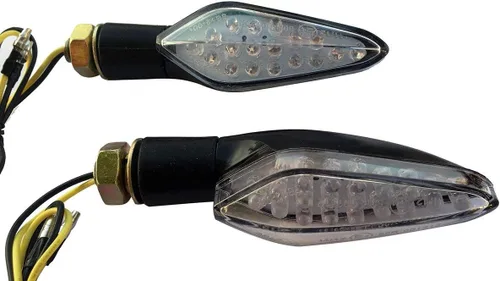 Vista 2 de Señales direccionales secuenciales negras compatibles con intermitentes LED para Kawasaki Ninja H2R 2016