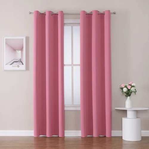 Vista 74 de ChrisDowa - Cortinas cortas para ventana de 40 pulgadas para dormitorio - Cortinas cortas con ojales y aislamiento térmico para oscurecer