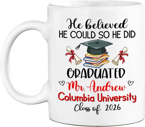 Vista 9 de Taza de viaje de graduación personalizada, Trust Me I Have A Master's Degree Destiny - Taza de café blanca, taza de café de graduación de 11 onzas
