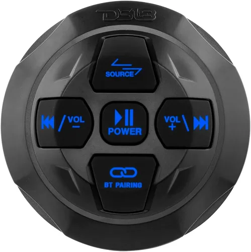 Vista 4 de DS18 BTRCRMIC Controlador de audio Bluetooth inalámbrico, receptor marino impermeable, control remoto con USB Bluetooth RCA, micrófono estilo radio