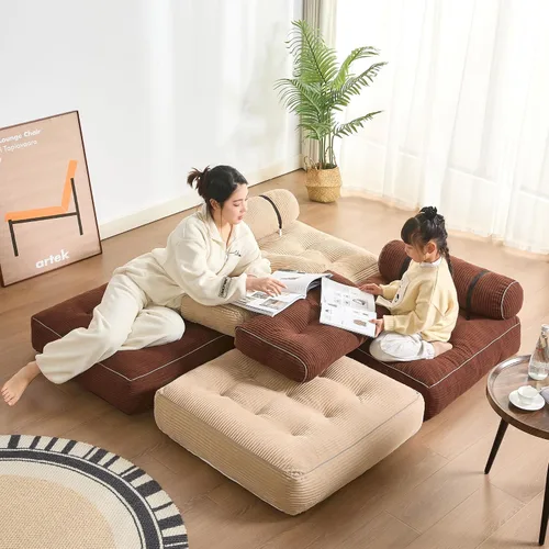 Vista 5 de Afuson Silla Cama Plegable, Sofá Cama Futón, Sofá de Piso para Adultos, Silla Cama para Sala de Estar, Sofá de Descanso, Sofá Cama Convertible