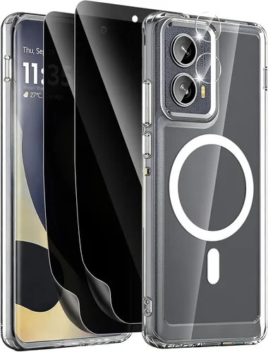 Vista 12 de Funda magnética para Motorola Edge 2026, con 2 protectores de pantalla de privacidad + 1 protector de lente de cámara, [no amarillento]
