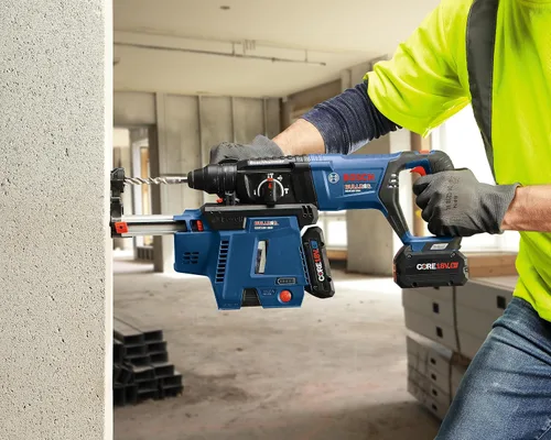 Vista 11 de BOSCH Kit extractor de polvo móvil GDE18V-26DB15 SDS-plus® Bulldog™ con (1) batería de alimentación avanzada CORE18V® de 4 Ah