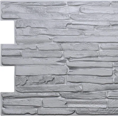 Vista 9 de Dundee Deco Paneles de pared 3D de piedra sintética de PVC marrón, 3.2 pies x 2.1 pies (98cm x 63cm), paquete de 10, decoración de paneles de pared