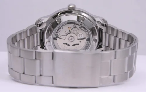 Vista 7 de Seiko 5 SNKP15 K1 - Reloj analógico automático para hombre color plateado y blanco