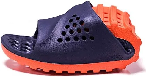 Vista 4 de Zapatillas de baño para playa, para hombre, casuales, antideslizantes, deslizantes para masaje de verano, chanclas de moda, suela suave