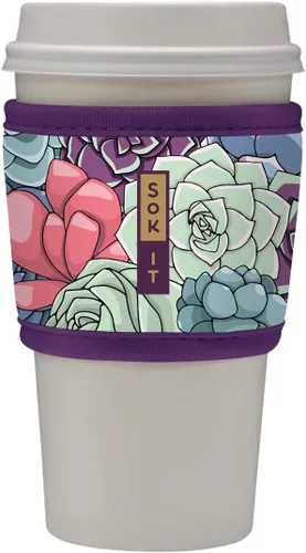 Vista 80 de Sok It HotSok Coffee & Tea - Funda de neopreno con aislamiento reutilizable (floral abstracto)