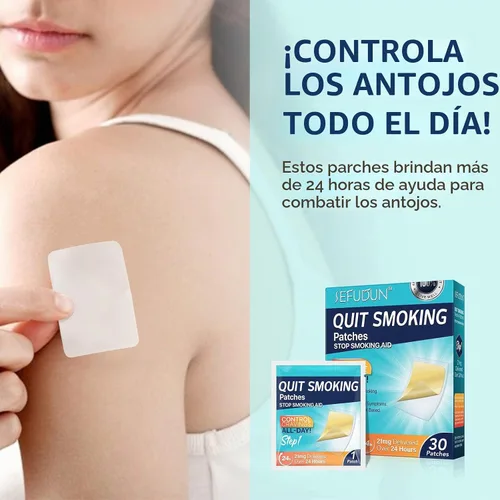 Vista 2 de Parches para dejar de fumar de 21 mg, parches de ayuda para dejar de fumar, parche de ayuda para dejar de fumar, parche del sistema transdérmico