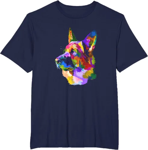 Vista 62 de Camiseta para dueño de perro de pastor alemán, Negro