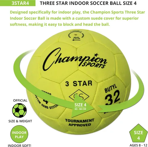 Vista 3 de Champion Sports Bola de fútbol interior de 3 estrellas