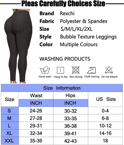 Vista 7 de Leggins para mujer con levantamiento de trasero anti celulitis de talle alto abombachado Entrenamiento Yoga Pantalones que realzan el trasero Mallas