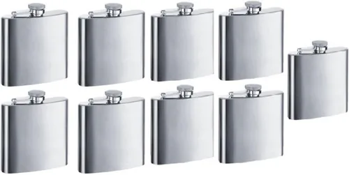 Vista 9 de Gifts Infinity - Petaca de acero inoxidable de 8 onzas, personalizable para padrino de bodas y dama de honor, grabada, Plateado