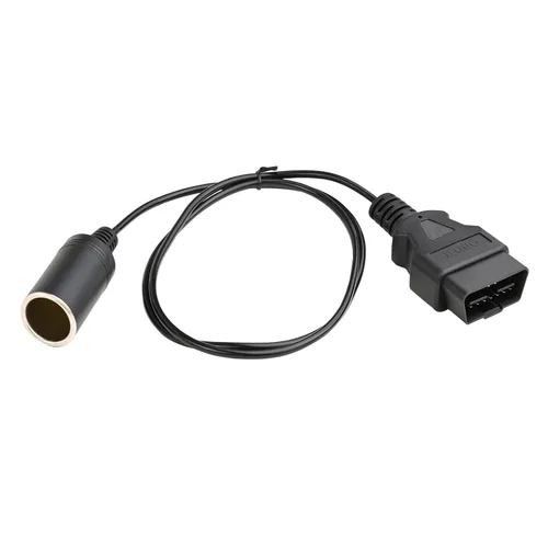Vista 4 de 1M/3.3ft OBD2 macho a encendedor de cigarrillos hembra conector vehículo coche ahorro de memoria cable de alimentación