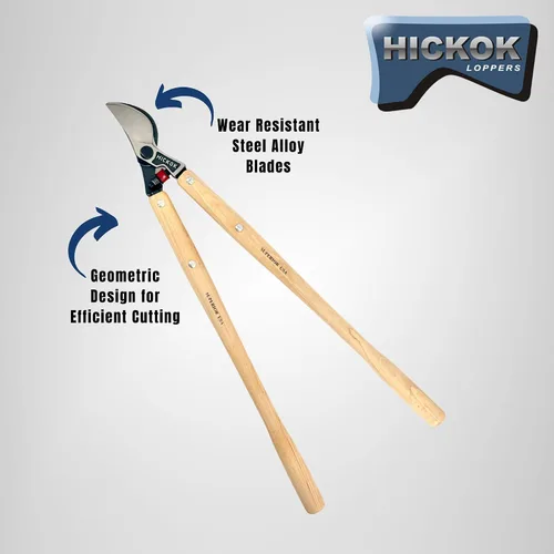 Vista 10 de Hickok Podadora de Árboles de Servicio Pesado – Cortador de Ramas de Árboles de 30" de Largo Alcance con Mangos de Madera de Hickory Herramienta