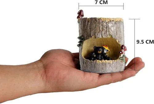 Vista 7 de GoodPlay Macetas suculentas para suculentas, macetas de resina, para decoración de oficina, hogar, jardín (oso)