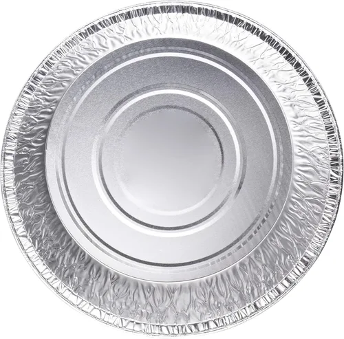 Vista 4 de Moldes de aluminio holandés de 10 pulgadas para horno, molde desechable para pasteles y sartenes de papel de aluminio extra profundas para hornear