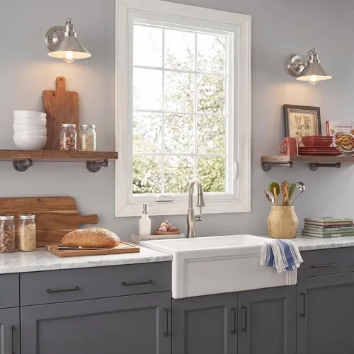 Vista 7 de Kira Home Welton - Aplique de pared industrial moderno de granja de 11 pulgadas para baño