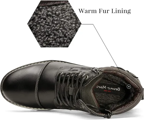 Vista 6 de Bruno Marc - Botas para hombre de combate estilo Oxford para motocicleta