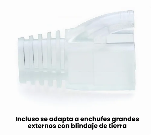 Vista 4 de trueCABLE - Botas de alivio de tensión RJ45, cubierta de PVC de 0.157 pulgadas, transparente, 100 piezas 0.276 in - Pequeño