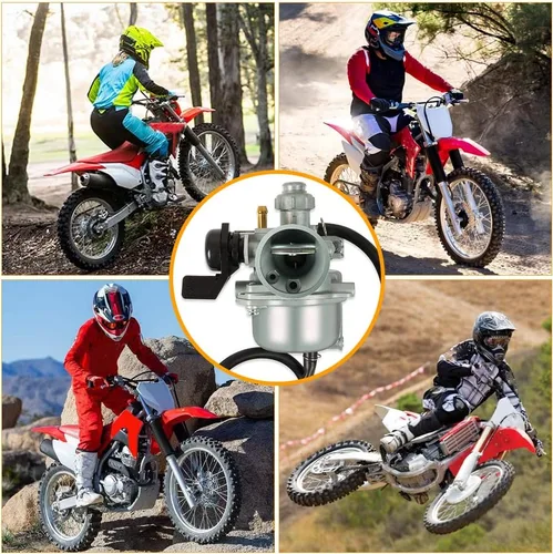 Vista 5 de RANSOTO Carburador compatible con XR70 XR70R CRF70 1997-2003 CRF70F 2004-2012 Honda reemplaza 16100-GCF-672 con kit limpiador de chorro de suciedad