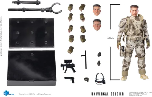 Vista 6 de Hiya Toys Universal Soldier: Luc Deveraux Exquisita Super Series Previews Figura de acción exclusiva a escala 1:12