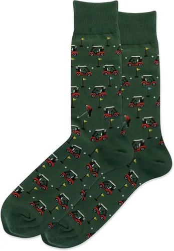 Vista 45 de Hot Sox Calcetines deportivos y atléticos divertidos para hombre, paquete de 1 par, regalos de moda novedosos y divertidos Por encima del par