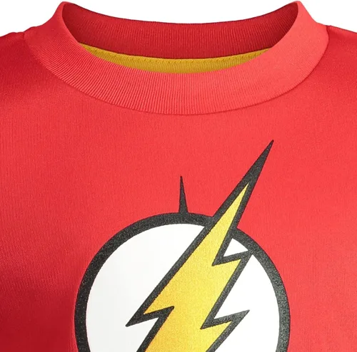 Vista 6 de Warner Bros. Batman Superman Flash - Conjunto de camiseta y pantalones cortos de malla para niños