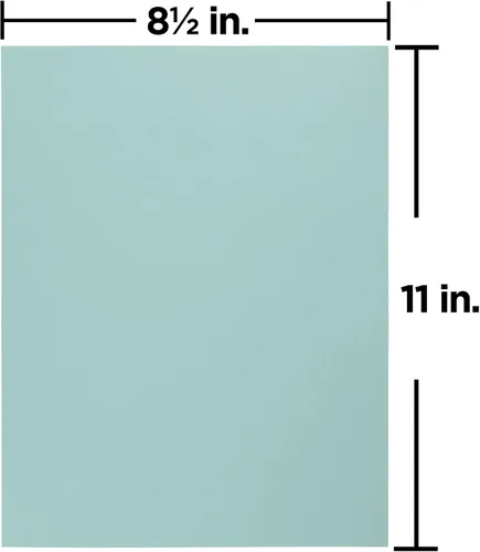 Vista 3 de JAM Paper 8 1/2 x 11 Cartulina, Verde agua Azul Aqua