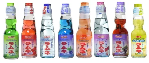 Vista 10 de RAMUNE - Refresco japonés variedad, paquete de 8, 6.76 onzas líquidas cada uno (arándano, uva, naranja, lichi (2 de cada uno))